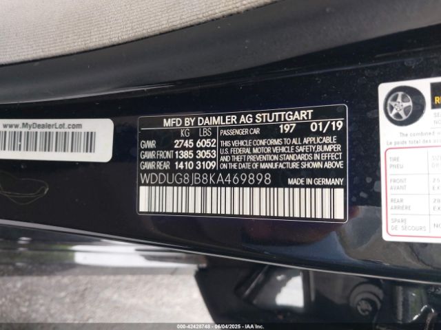 2019 MERCEDES-BENZ AMG S 63 WDDUG8JB8KA469898 Photo 8