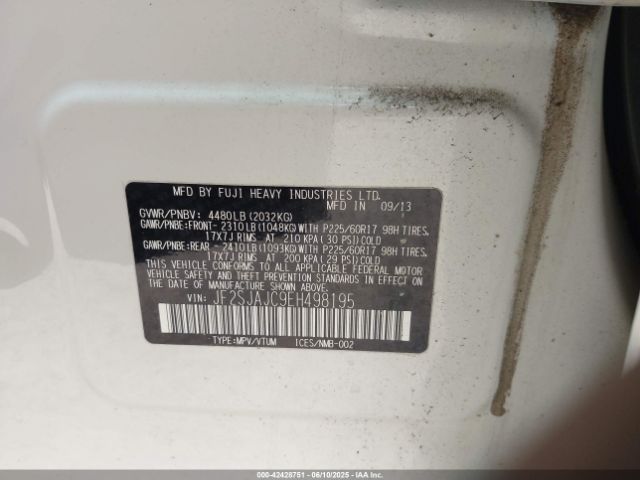 2014 SUBARU FORESTER JF2SJAJC9EH498195 Photo 8