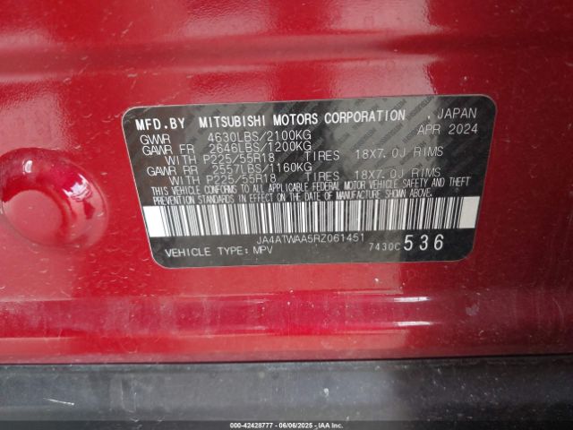 2024 MITSUBISHI ECLIPSE CROSS JA4ATWAA5RZ061451 Photo 8