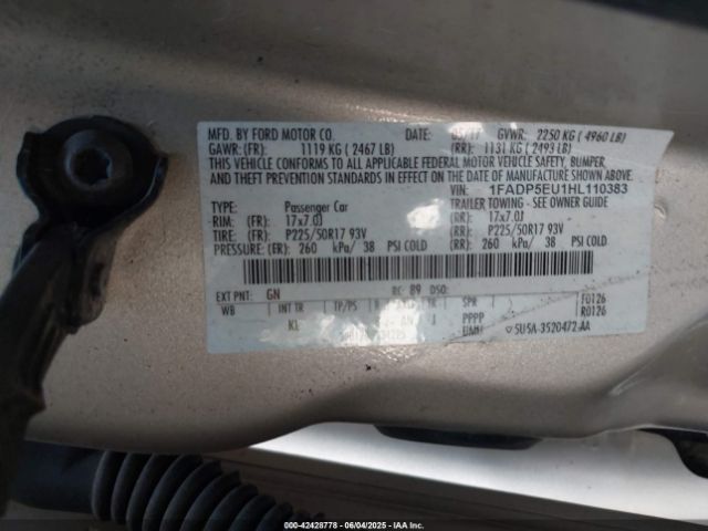 2017 FORD C-MAX ENERGI 1FADP5EU1HL110383 Photo 8