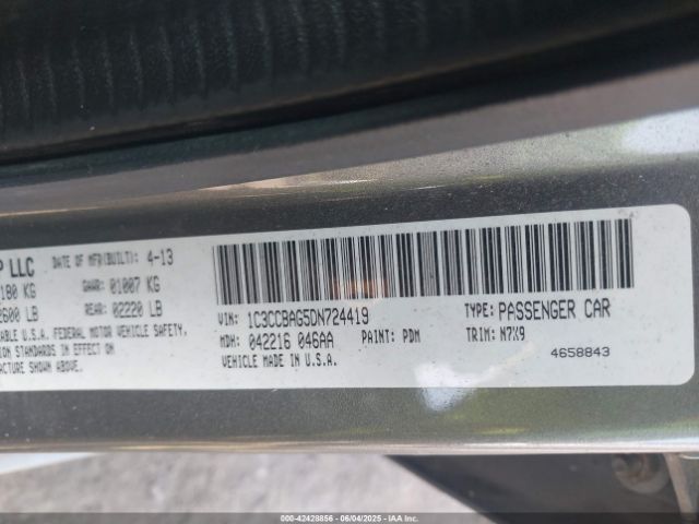2013 CHRYSLER 200 1C3CCBAG5DN724419 Photo 8