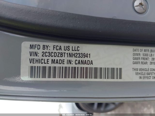 2022 DODGE CHALLENGER 2C3CDZBT1NH233941 Photo 8