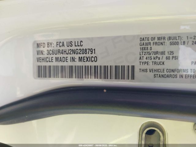 2022 RAM 2500 3C6UR4HJ2NG208791 Photo 8