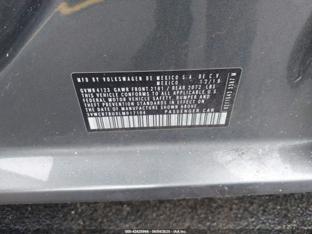 3VWCB7BU9LM017104 Volkswagen Jetta 1.4t R-line/1.4t S/1.4t Se