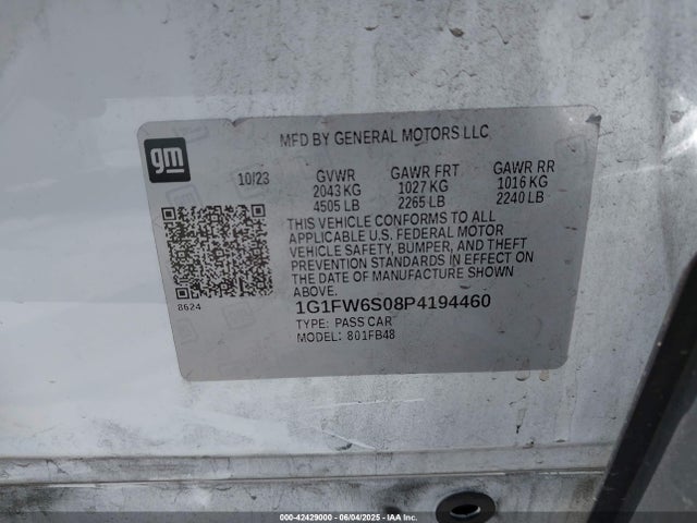 1G1FW6S08P4194460 Chevrolet 2023