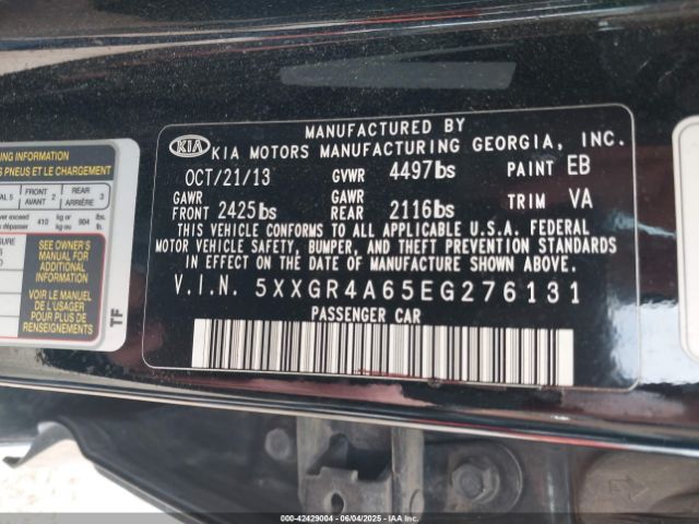 5XXGR4A65EG276131 KIA dohc t-gdi theta-ii