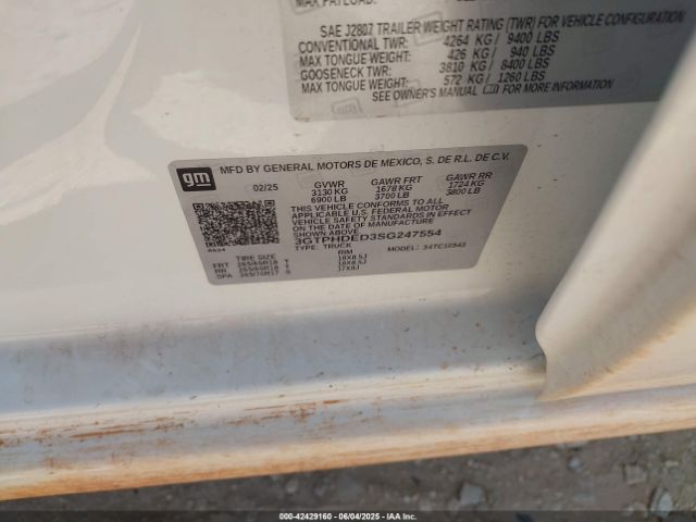 3GTPHDED3SG247554 GMC Sierra 1500 2wd  Short Box Slt