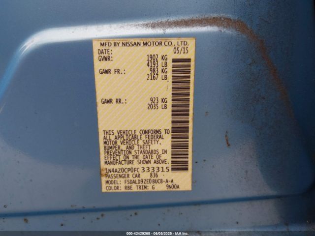 1N4AZ0CP0FC333315 Nissan 2015