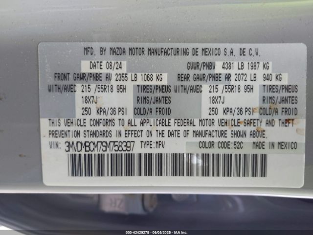 3MVDMBCM7SM758397 Mazda Cx-30 2.5 S Preferred Package