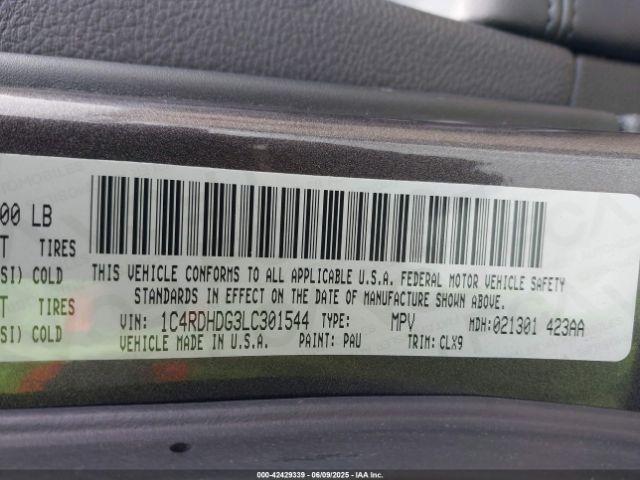 2020 DODGE DURANGO 1C4RDHDG3LC301544 Photo 8