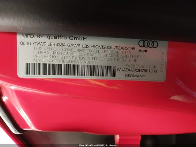 Audi 2017 2017 WUAEAAFX2H7901938 Image 9
