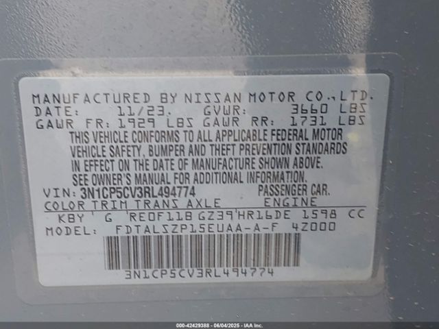 2024 NISSAN KICKS 3N1CP5CV3RL494774 Photo 8