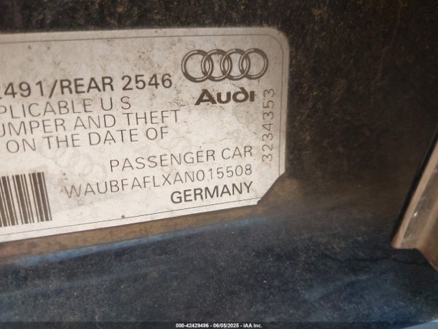 2010 AUDI A4 WAUBFAFLXAN015508 Photo 8