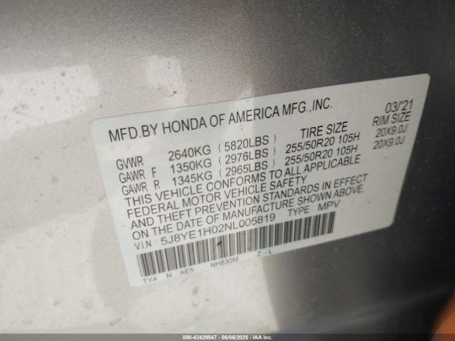2022 ACURA MDX 5J8YE1H02NL005819 Photo 8