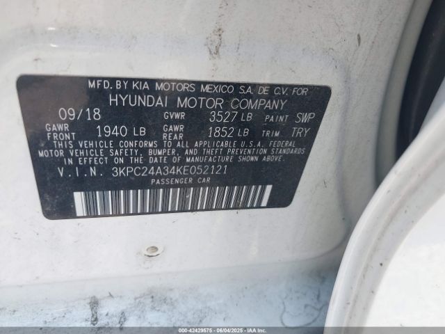 3KPC24A34KE052121 Hyundai ACCENT SE