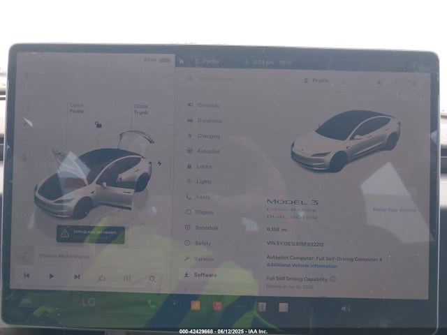 2025 TESLA MODEL 3 5YJ3E1EB1SF932212 Photo 6