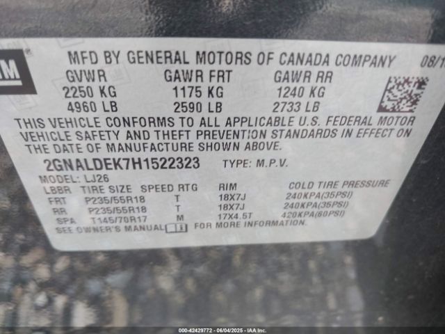 2GNALDEK7H1522323 Chevrolet Equinox Premier