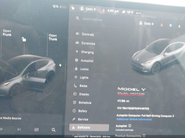 2022 TESLA MODEL Y 7SAYGDEF0NF446700 Photo 6