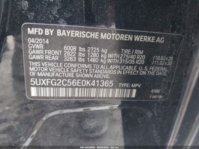 2014 BMW X6 5UXFG2C56E0K41365 Photo 8