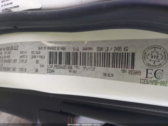 1C4PJMBS9HW551666 Jeep 2017