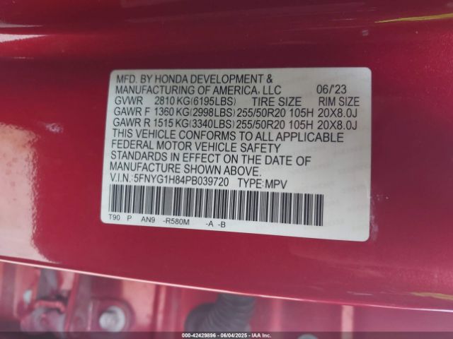2023 HONDA PILOT 5FNYG1H84PB039720 Photo 8