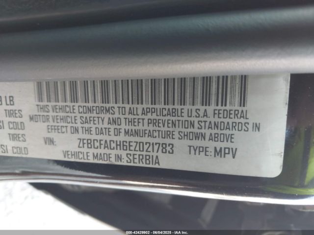 ZFBCFACH6EZ021783 Fiat 500l Lounge
