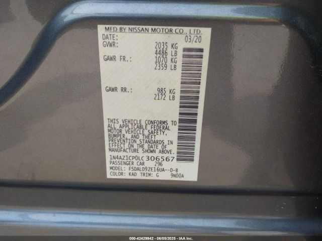 2020 NISSAN LEAF 1N4AZ1CP0LC306567 Photo 8