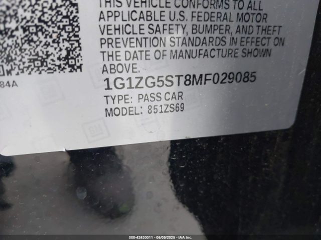 2021 CHEVROLET MALIBU 1G1ZG5ST8MF029085 Photo 8