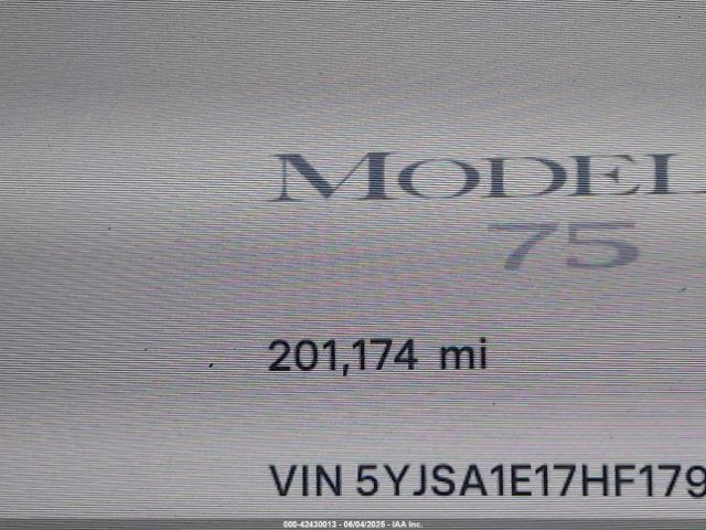 5YJSA1E17HF179051 Tesla Model S 60/75