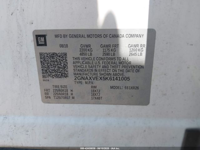 2019 CHEVROLET EQUINOX 2GNAXVEX5K6141005 Photo 8
