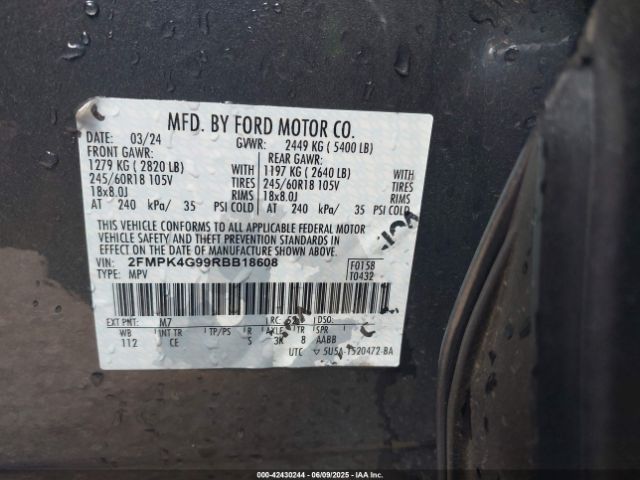 2024 FORD EDGE 2FMPK4G99RBB18608 Photo 8