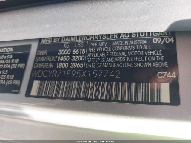 2005 MERCEDES-BENZ G 55 AMG WDCYR71E95X157742 Photo 8