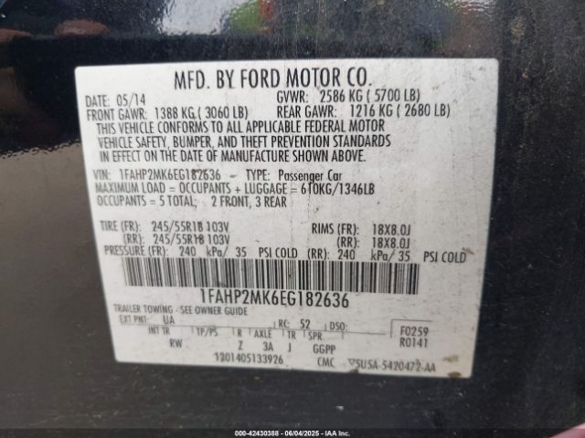 1FAHP2MK6EG182636 Ford Police Interceptor