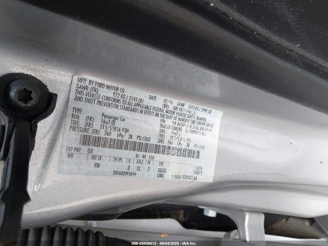 Ford FOCUS SE 2016 1FADP3FE3GL280819 Image 9