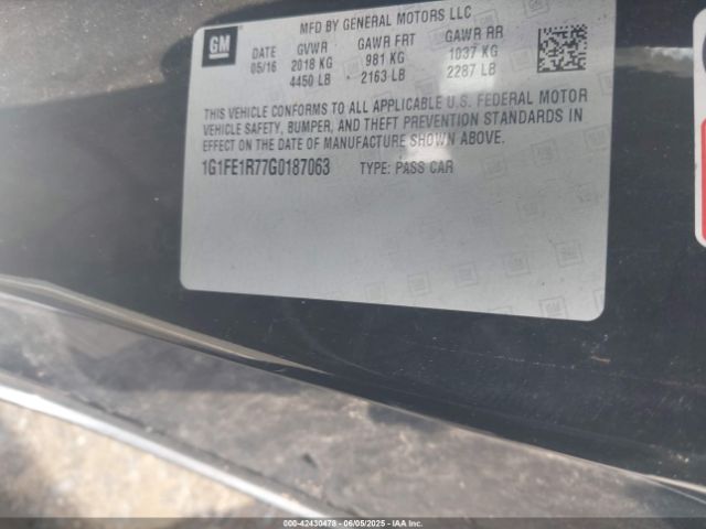 2016 CHEVROLET CAMARO 1G1FE1R77G0187063 Photo 8