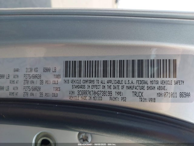 3C6RR7KT0HG739199 RAM 1500