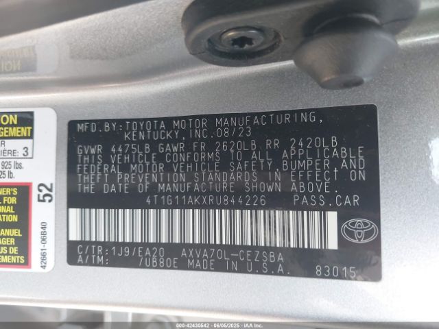 4T1G11AKXRU844226 Toyota CAMRY SE
