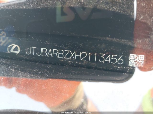 JTJBARBZXH2113456 Lexus NX 200T