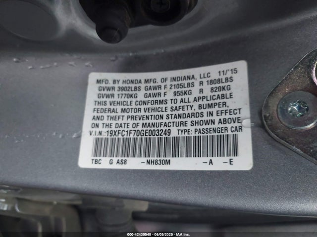 19XFC1F70GE003249 Honda Civic Ex-l
