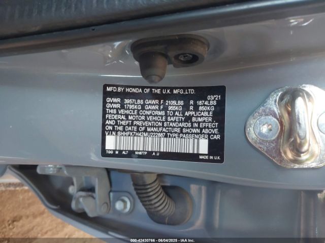 SHHFK7H42MU222887 Honda l15ba