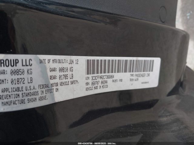 2012 FIAT 500 3C3CFFAR2CT366064 Photo 8