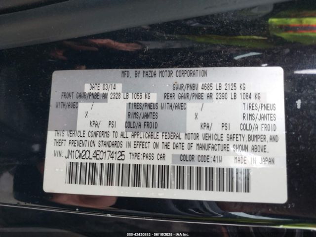 JM1CW2CL4E0174125 Mazda Mazda5 Touring