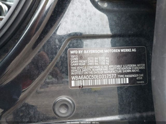 2014 BMW 640I GRAN COUPE WBA6A0C50ED317577 Photo 8
