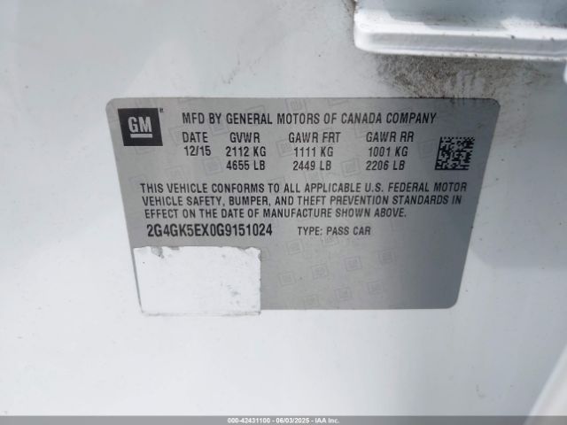 2G4GK5EX0G9151024 Buick Regal Turbo