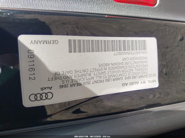 2022 AUDI A5 SPORTBACK WAUABCF53NA028277 Photo 8