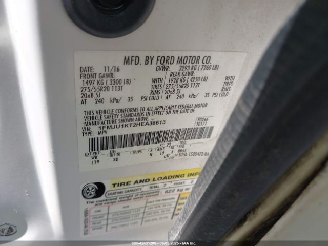 1FMJU1KT2HEA36613 Ford 3.5l gtdi ffv/gasoline