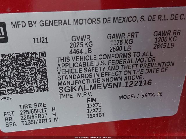 2022 GMC TERRAIN 3GKALMEV5NL122116 Photo 8