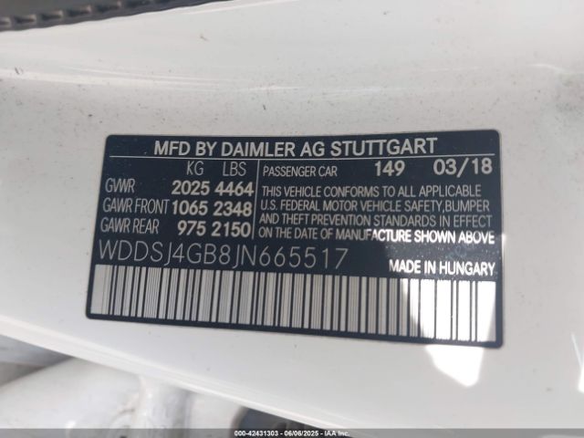 2018 MERCEDES-BENZ CLA 250 WDDSJ4GB8JN665517 Photo 8
