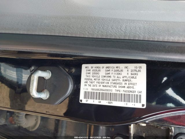 2006 ACURA TL 19UUA66256A009310 Photo 8