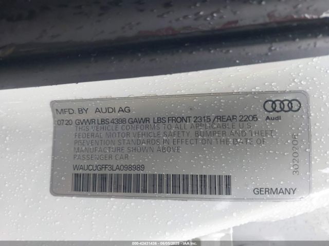 2020 AUDI A3 WAUCUGFF3LA098989 Photo 8
